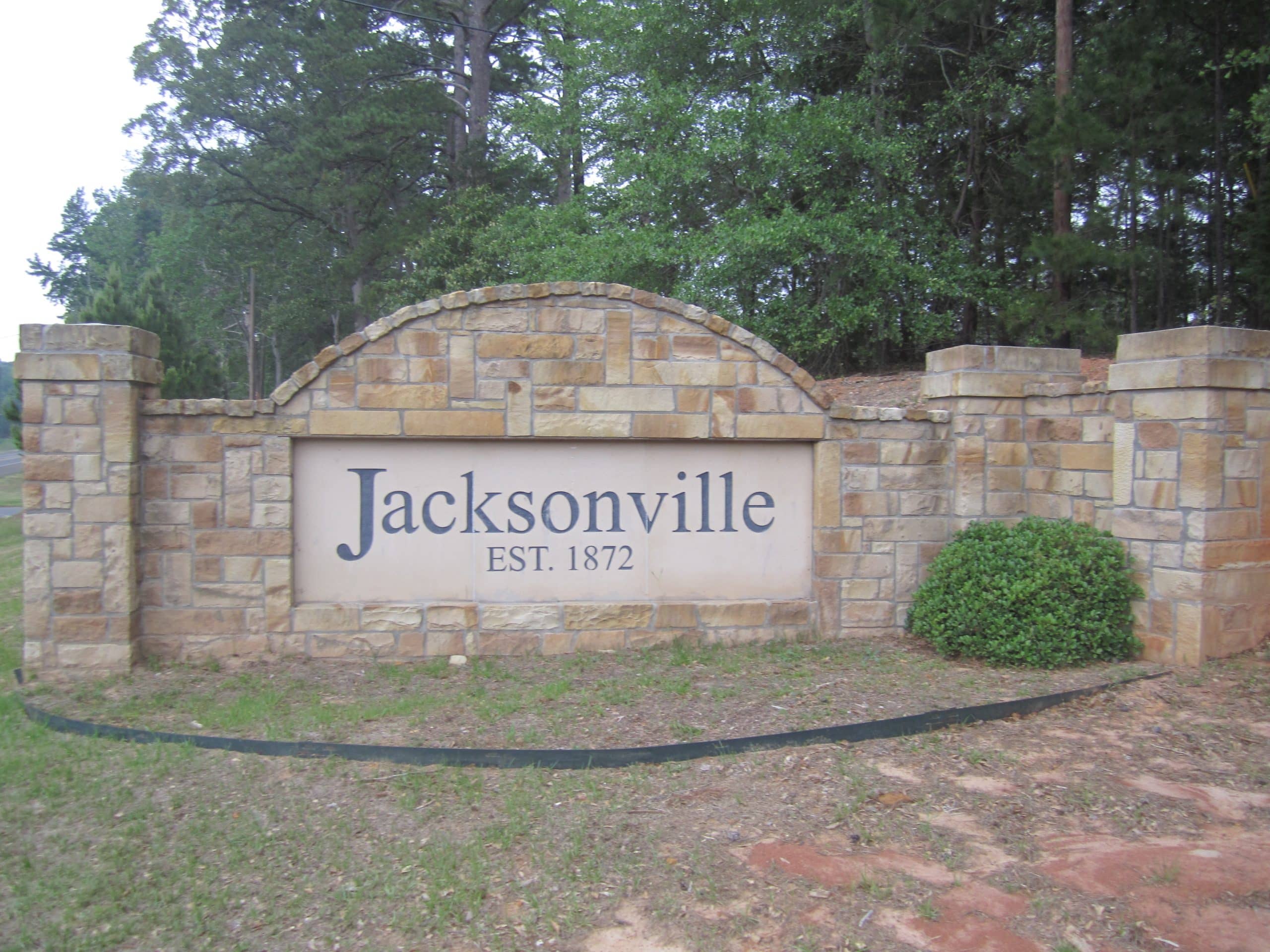 Jacksonville, Texas welcome monument sign